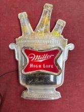 Miller High Life Beer Lighted Sign-10'' x 15''