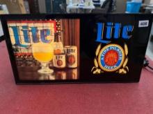 Millert Light Beer Lighted Sign- 16 1/2'' x 9''