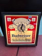 Budweiser Beer Lighted Sign- 13'' x 13''