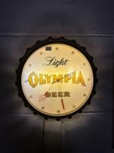 Olympia Light Beer Lighted Sign-15'' Round
