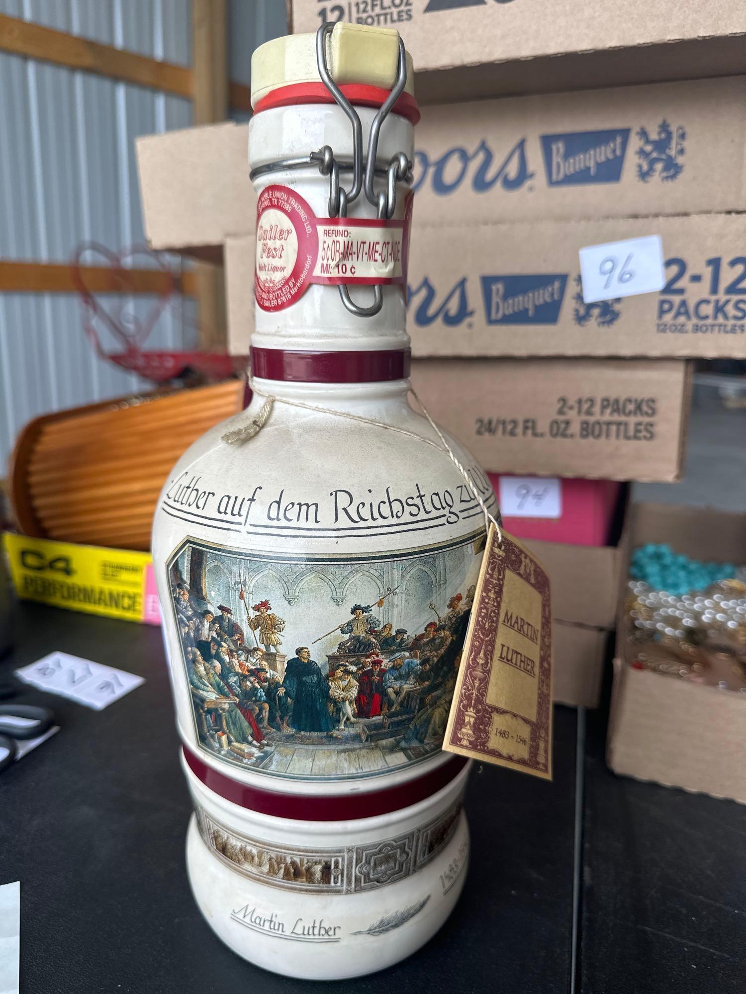 Martin Luther Sailer Fest malt liquor crock jug. Sealed!!!