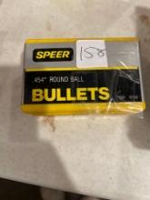 Box of 100 Speer .454 Round Ball