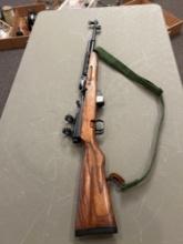 SKS 7.62 Chinesesemi automatic rifle, mounted scope rings, sling All firearms must be picked up at