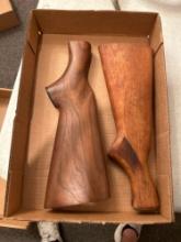 2 wooden remington buttstocks