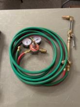 Acetylene torch kit, hose, tourch, guage and tip cleaners included