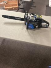 Kobalt brushless 80V max electric chain saw, 18" bar, battery and charger
