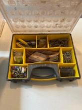 Assorted hardware set, drill bits, nails, electrical supplies, screws of various sizes
