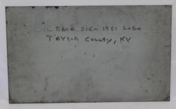 Standard Oil of Kentucky Single Sided Tin Rack Sign