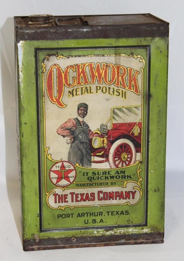 Texaco Qwkwork 1 Gallon Graphic Automobile Polish Can