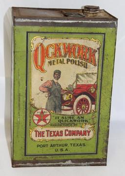 Texaco Qwkwork 1 Gallon Graphic Automobile Polish Can