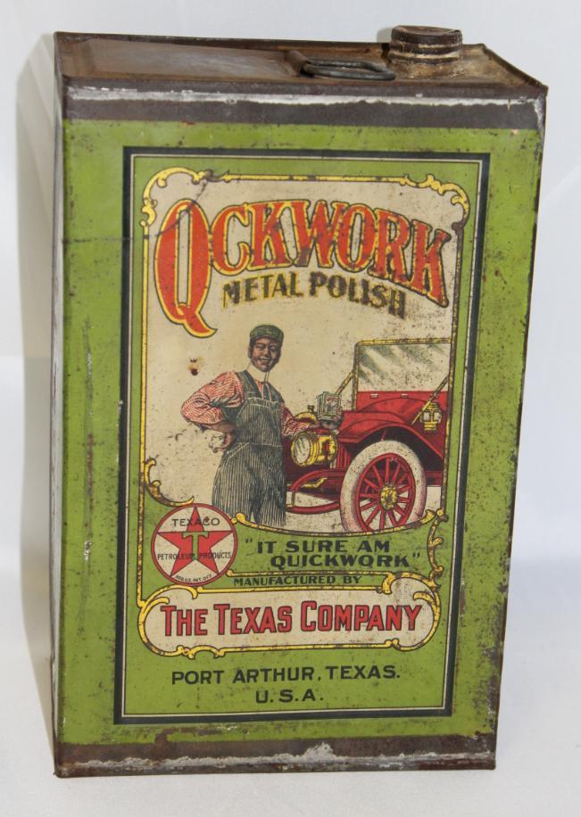 Texaco Qwkwork 1 Gallon Graphic Automobile Polish Can