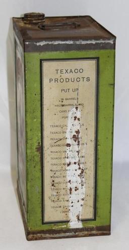 Texaco Qwkwork 1 Gallon Graphic Automobile Polish Can