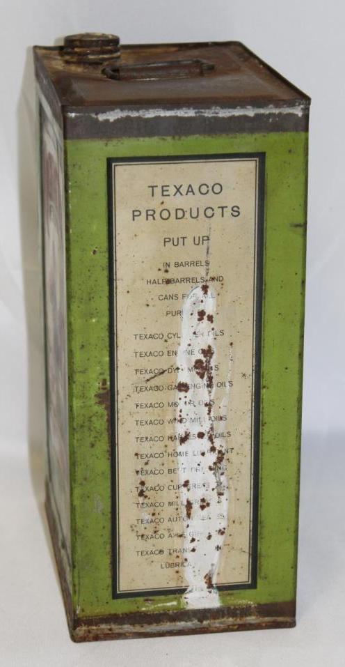 Texaco Qwkwork 1 Gallon Graphic Automobile Polish Can
