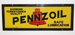 Pennzoil Single Sided Porcelain Horzontal Sign