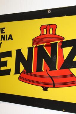 Pennzoil Single Sided Porcelain Horzontal Sign