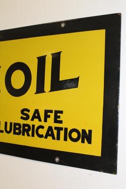 Pennzoil Single Sided Porcelain Horzontal Sign