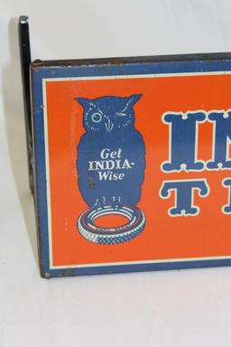 India Tire Display Stand with Owl Graphics