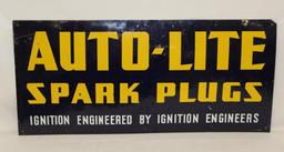 Auto-Lite Spark Plugs Single Sided Tin Sign