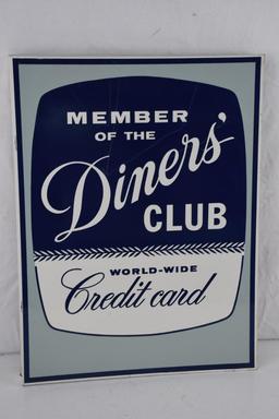 Member of the Diners' Club World-Wide Cedit Card Metal Sign