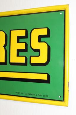 Lee Tires Horizontal Single Sided Tin Sign