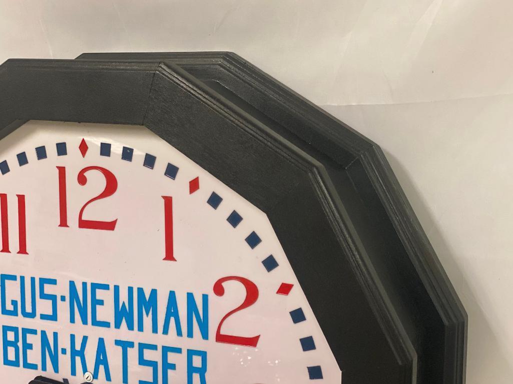 Ford V8 Etched Milkglass Clock