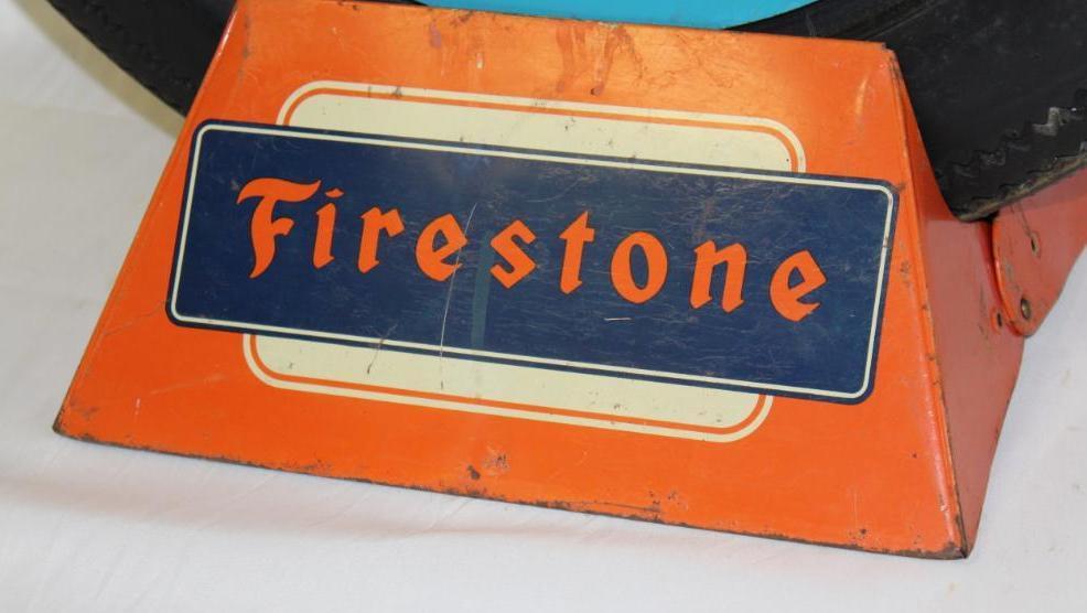 Firestone Tire Display Stand with Firestone Tire and Center Insert