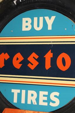 Firestone Tire Display Stand with Firestone Tire and Center Insert