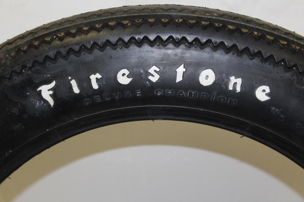 Firestone Tire Display Stand with Firestone Tire and Center Insert