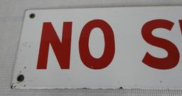 No Smoking Porcelain Sign