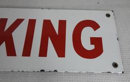 No Smoking Porcelain Sign