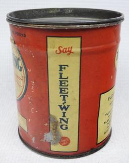 Fleetwing Lubricants (Crow Style Bird) One Pound Grease Can