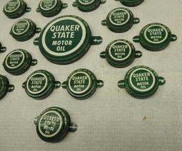 Group of Quaker State Bottle Lids