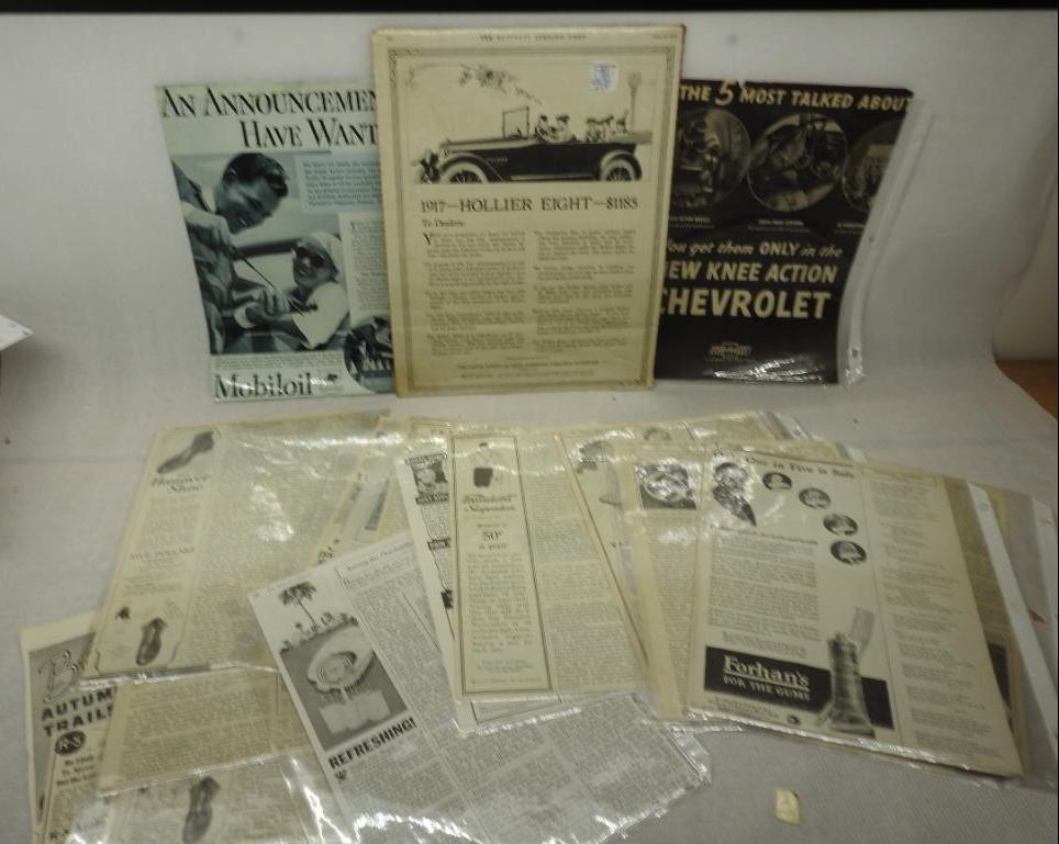 Group of Assorted Autombile and Motorcycle Ads