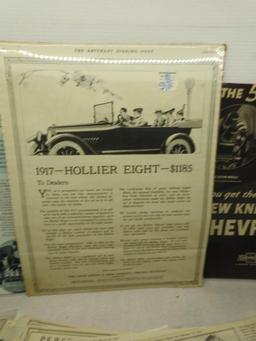 Group of Assorted Autombile and Motorcycle Ads