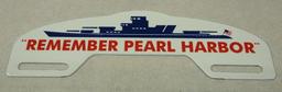 Remember Pearl Harbor License Plate Topper