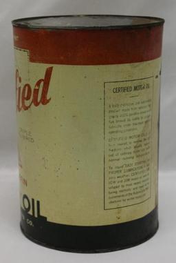 Apex Certified 5 Quart Motor Oil Can of Minneapolis MN