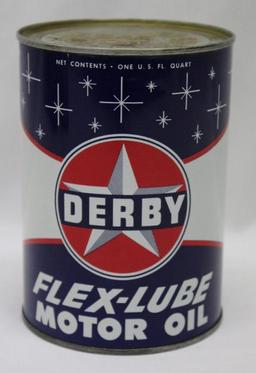 Derby Flex-Lube 1 Quart Motor Oil Can of Wichita KS