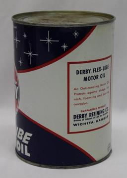 Derby Flex-Lube 1 Quart Motor Oil Can of Wichita KS