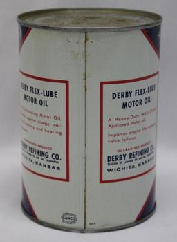 Derby Flex-Lube 1 Quart Motor Oil Can of Wichita KS