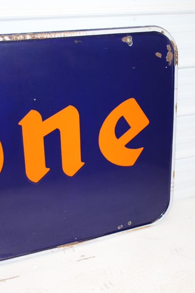 Large Firestone Tires Horizontal Porcelain Sign