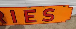 Shell Batteries Porcelain Strip Sign