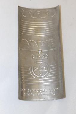Evans of Plymouth MI Bicycle Head Badge Emblem