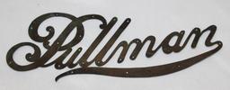 Brass Pullman Motor Car Co Radiator Script Emblem