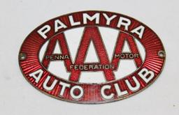 Palmyra AAA Auto Club PA Motor Federation Emblem Badge