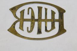 Early Brass Buick Radiator Script Emblem