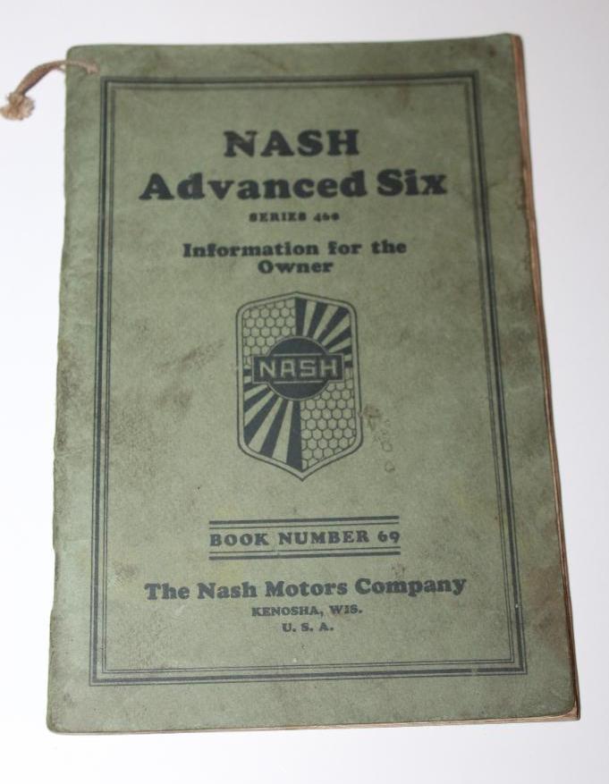 1929 Nash Advanced Six Series 460 Owners Manual Book