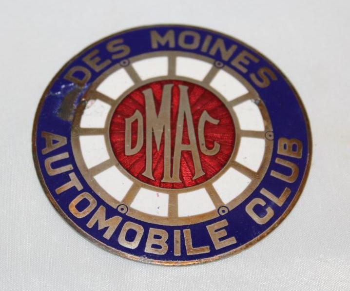 Des Moines Automobile Club Radiator Emblem Badge