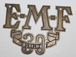 EMF 30 Brass Radiator Script Emblem