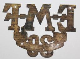 EMF 30 Brass Radiator Script Emblem