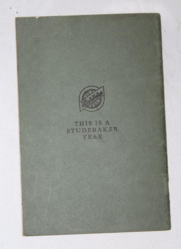 1924 Studebaker Light-Six Owners Manual Brochure Book